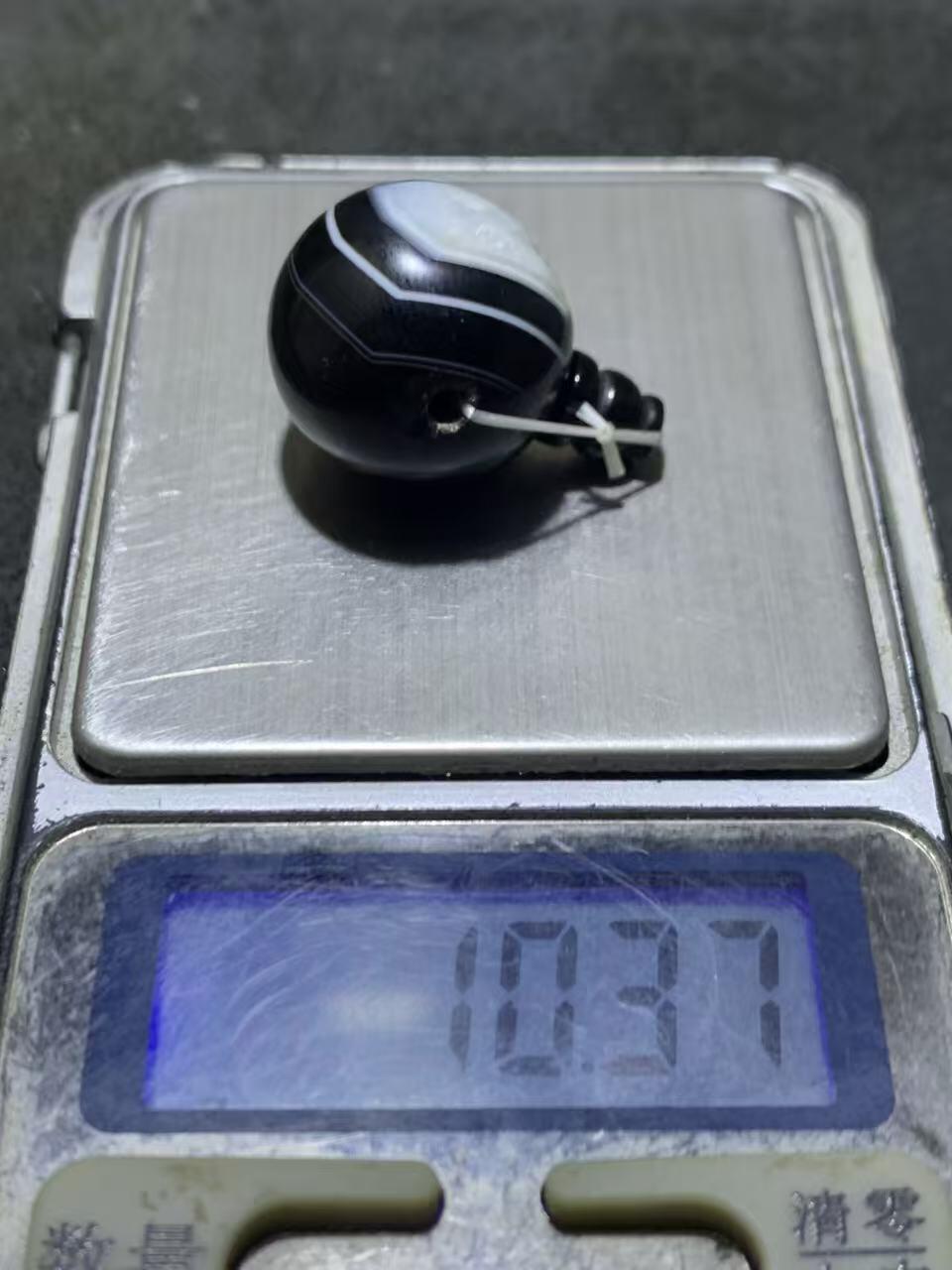 天眼纹药师玛瑙通货佛头三通一套，