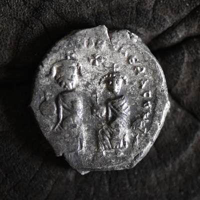 【良泉】第38期【直播场】9月18日晚19.30点开拍！ 组，西方古代钱币、丝路杂项专场  - 【罕见】公元615-638年【拜占庭帝国】希拉克略与其长子君士坦丁三世银币，6.74克，君士坦丁堡造币厂打制