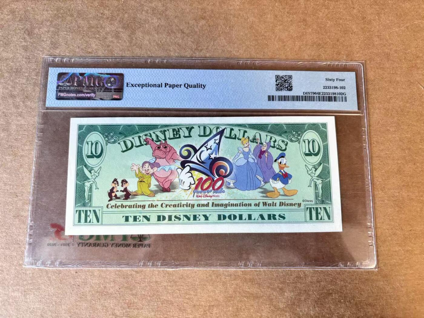 【Blue Auction】世界纸币精拍第720期——18级TOP拍卖/信誉/品质/专业/高效💫 【AA】迪尼斯 2002年10美金 PMG64EPQ 