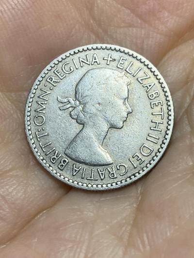 2025年第八十六场(总第一百一十二场）外国好品散币(免佣金) 英国🇬🇧1953单年份6便士(伊丽莎白二世登基年，第一版)