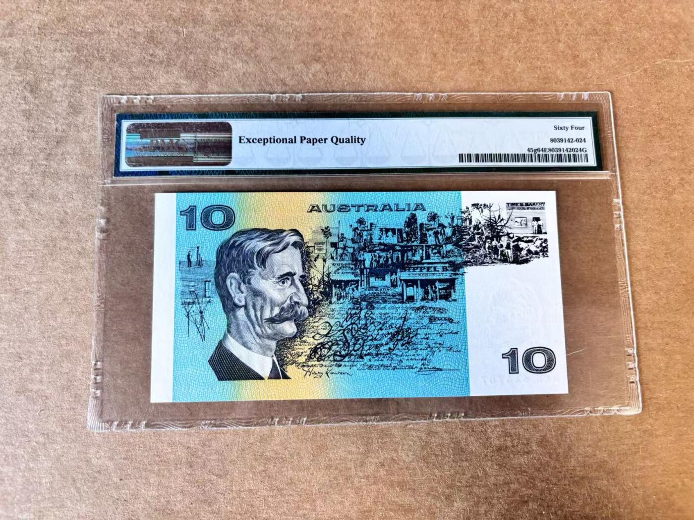 【Blue Auction】世界纸币精拍第720期——18级TOP拍卖/信誉/品质/专业/高效💫 澳大利亚 1991年10元 PMG64EPQ 