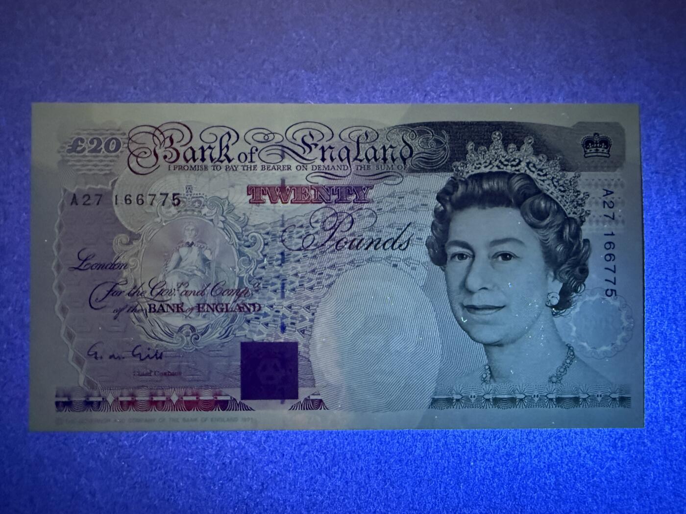 《艾美收藏》第211期-9.6周六外币精品场 英格兰20镑 UNC E序列 皇冠版 无4