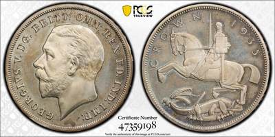 博洋堂世界钱币拍卖第137期（全场包邮） - PCGS PR64CAM 英国1935年乔六精制木马剑，浮雕版，铸量2500枚，原盒送评，人像犀利，背面图案深刻，难得一见，错过不再有！带原盒