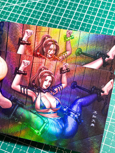 【关注参拍有赠卡】显眼宝30期  - 嘎嘎鸭  经典艺术不知火舞  对卡2张 超闪  折光彩闪 59*86