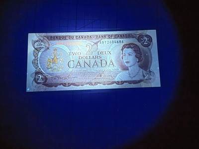 【炜奕收藏】，第四十三期 1974年加拿大2元，UNC品相