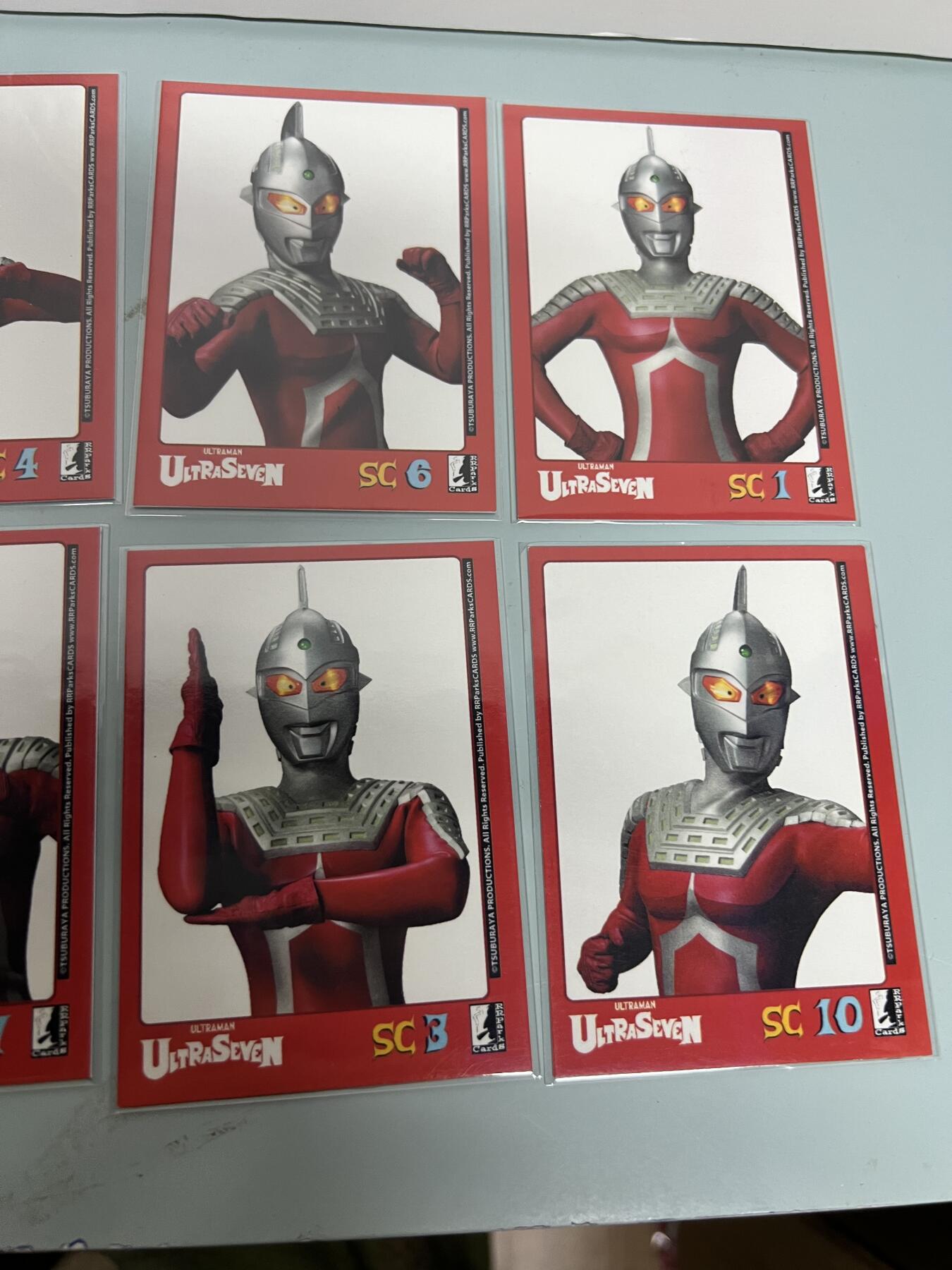 零元拍：RRParks Ultraman Seven  赛文奥特曼 圆谷公司 赛文定妆照 艺术特卡1-10号 一套齐！纸质硬卡！非常稀有 大比例 一箱才可凑成一套！