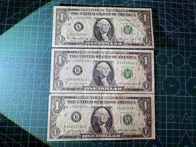 【炜奕收藏】，第四十三期 1974年-1977年1美元，XF/AU品相