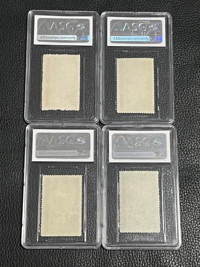 洪涛臻品批发群 精选邮票限时拍卖第1119期  特2土改再版新一套 ASG3枚85op，1枚90op，早期草纸票，四枚评级费也要500块，注意捡漏