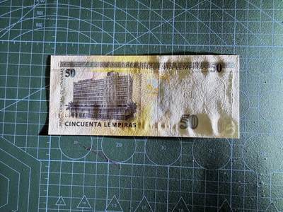 【炜奕收藏】，第四十三期 洪都拉斯50伦皮拉，UNC品相