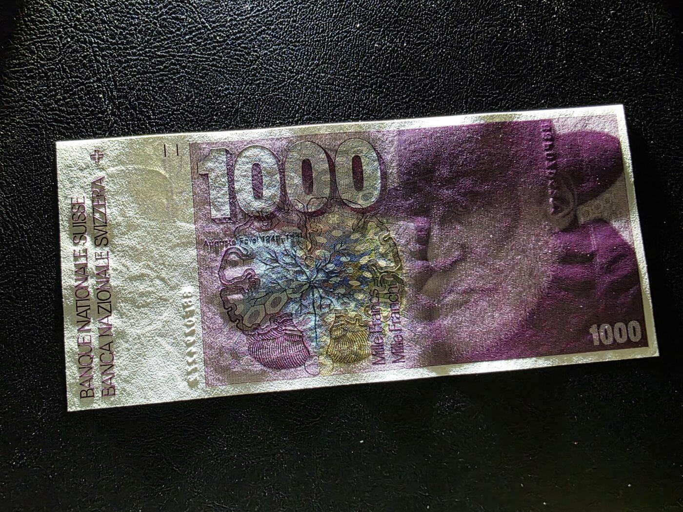 叁拾收藏第31期 瑞士1988年1000法郎  大蚂蚁  UNC