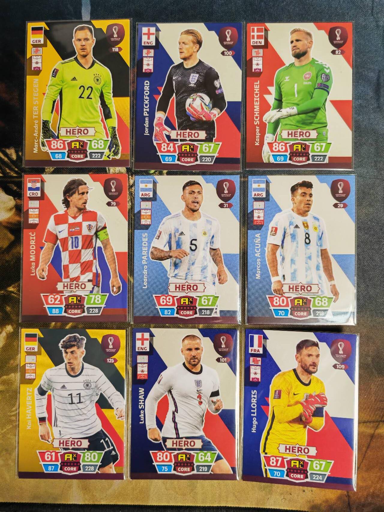 阳大大卡牌拍卖第70期（持续收拍品，周五晚上九点截拍，进群福利早知道） 帕尼尼，2022世界杯，一堆散卡36张