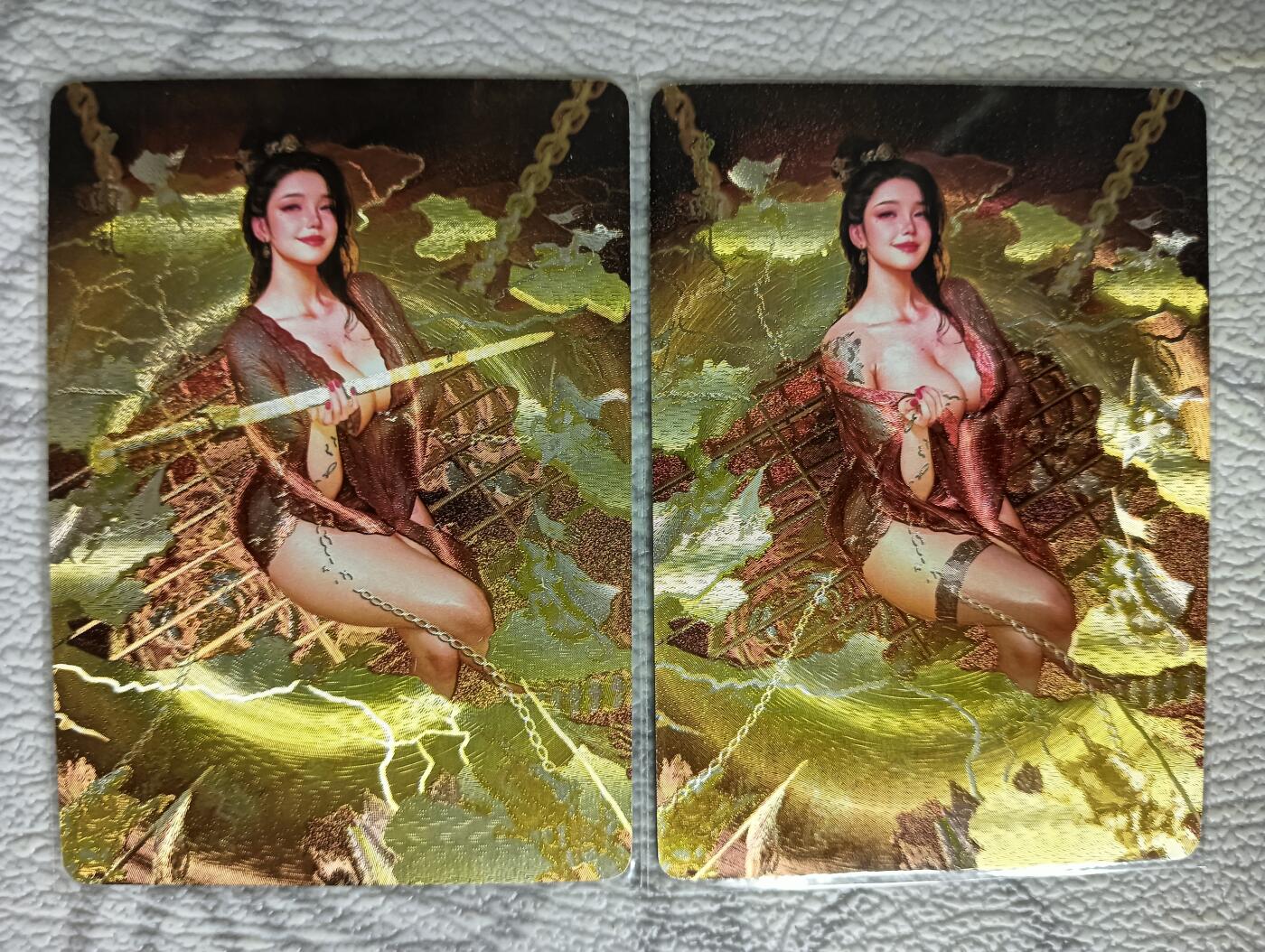 花开卡拍第37期（9月7号周日截拍，品控勿拍!!!拍品不寄存，运费5元，自制卡难免瑕疵，可能存在轻微撞角爆边等出厂瑕疵，品控介意勿拍！） 燎原人间传 贾南风双服饰粗闪
