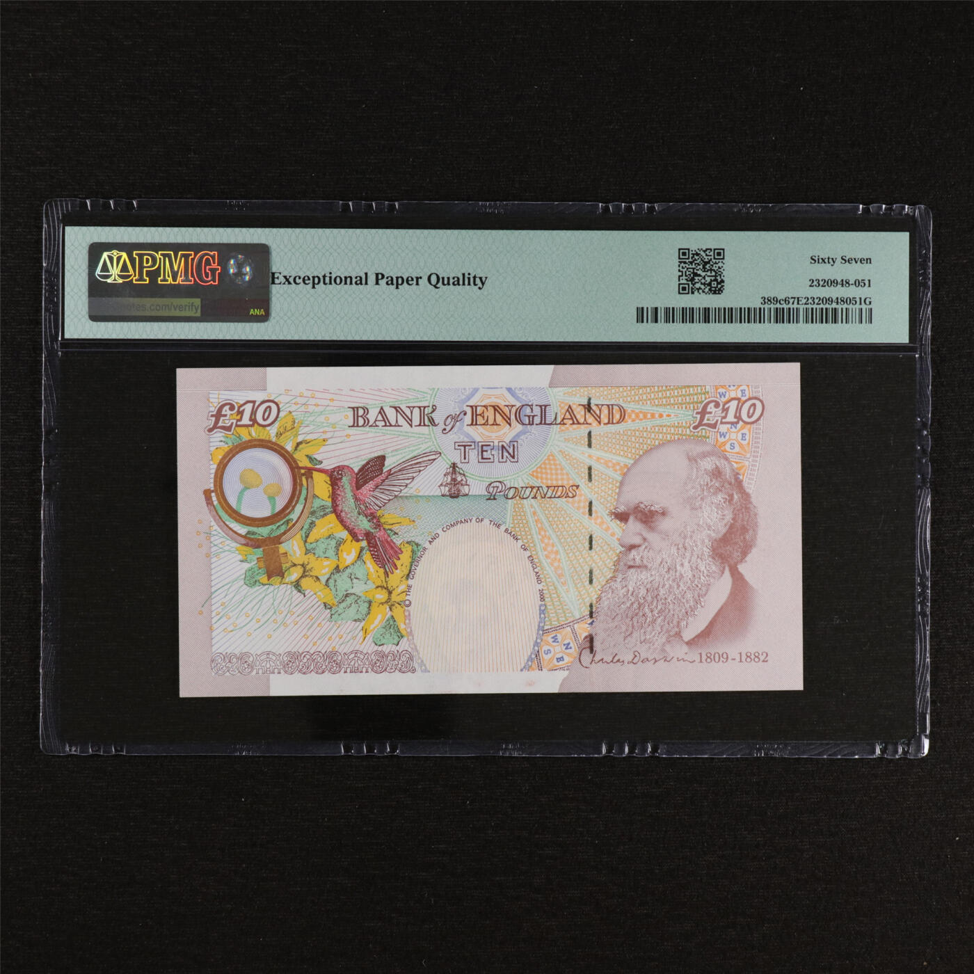 【亘邦集藏】第212期拍卖 2000年 英国10镑 PMG 67EPQ JJ66 799808