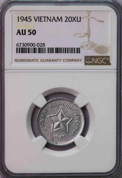 NGC-AU50/AU58/MS62/PCGS-MS65 1945/6越南四枚套 - NGC-AU50/AU58/MS62/PCGS-MS65 1945/6越南四枚套