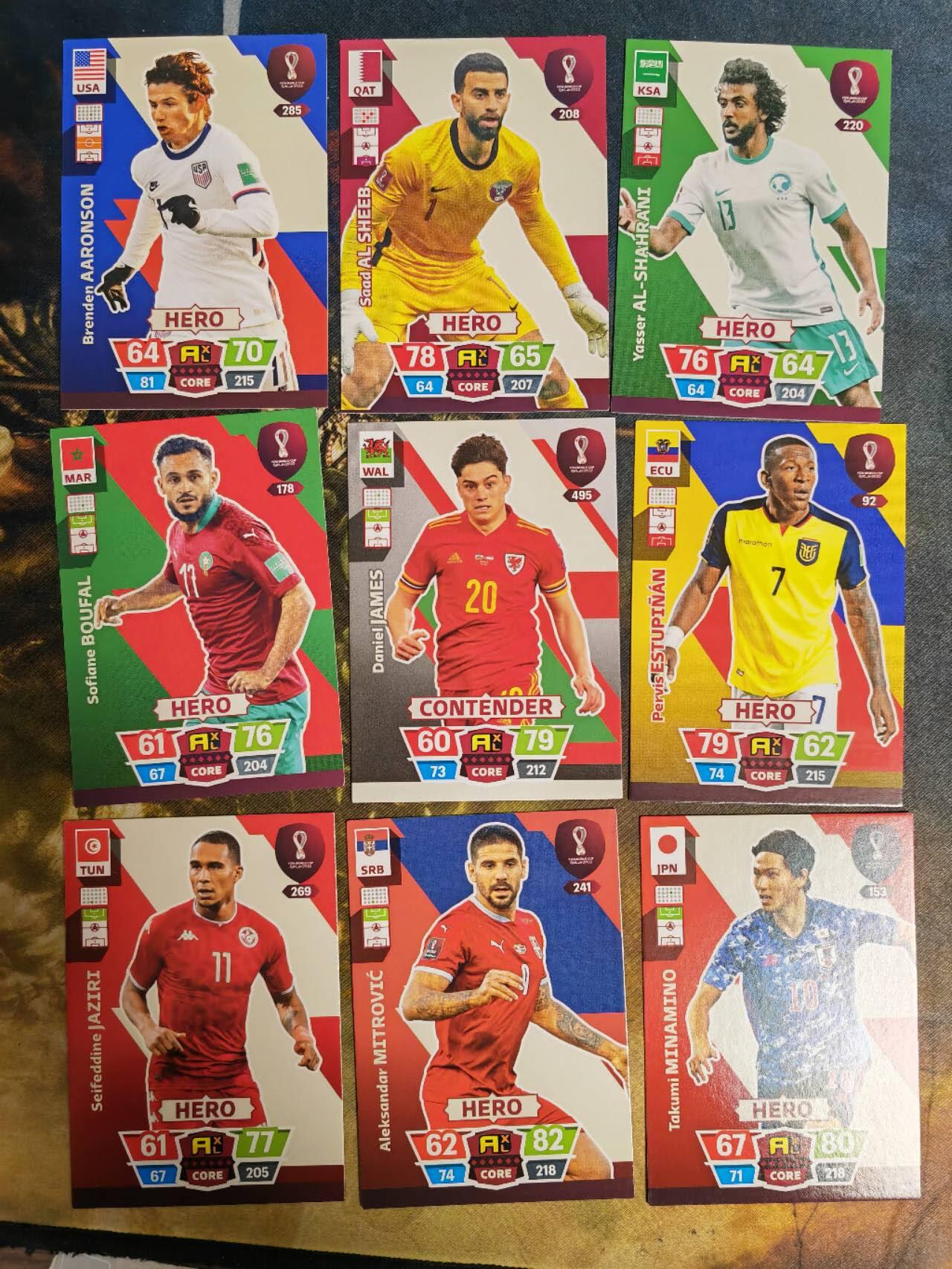 阳大大卡牌拍卖第70期（持续收拍品，周五晚上九点截拍，进群福利早知道） 帕尼尼，2022世界杯，一堆散卡36张