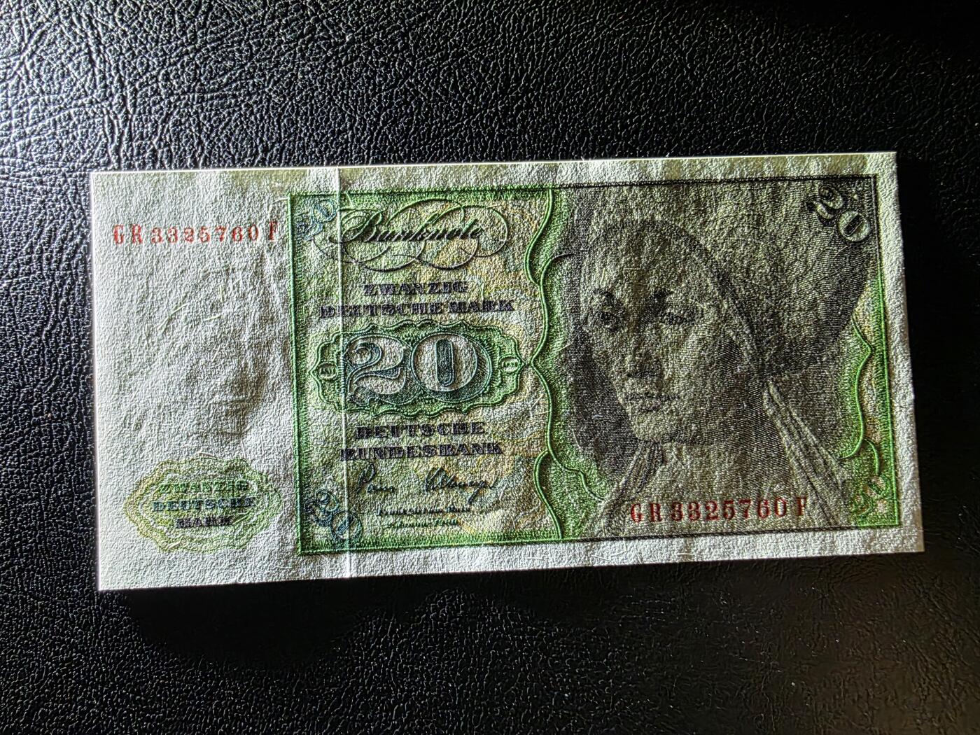 叁拾收藏第31期 德国1980年20马克  UNC