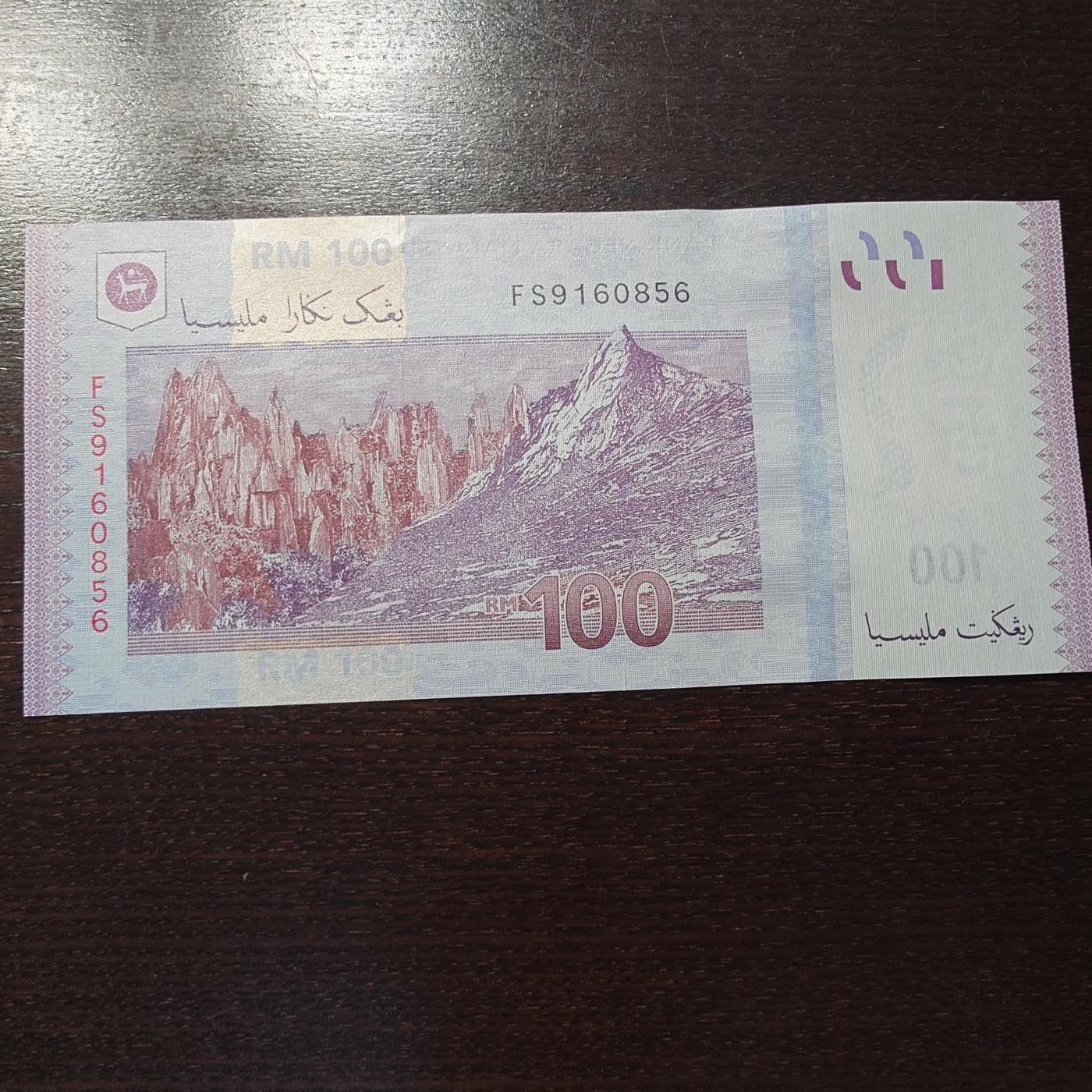 世界钱币～微拍第201期暨2025年第40期  新货卖剩选购 马来西亚100林吉特 最新签名 全新绝品无47 尾号856