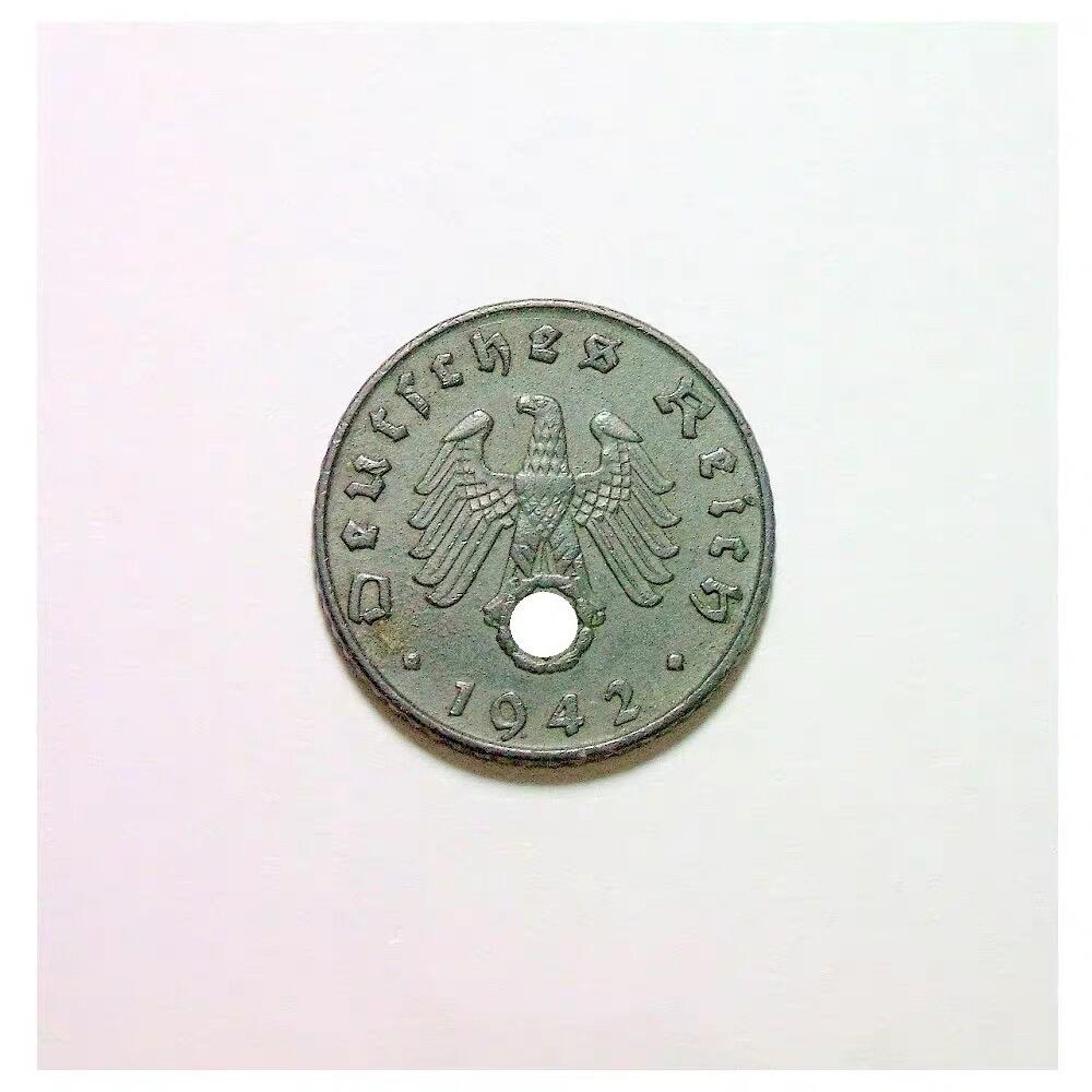稀年 德国第三帝国1942年E版5芬尼 爽品