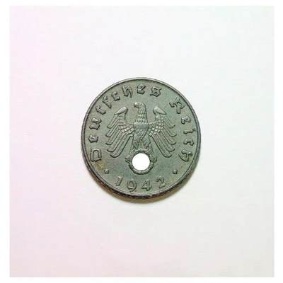 稀年 德国第三帝国1942年E版5芬尼 爽品 - 稀年 德国第三帝国1942年E版5芬尼 爽品