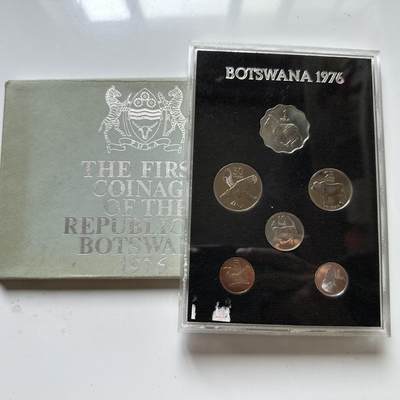 🌹外币初藏🌹🐯2025年第98场  每周二四六晚8️⃣点 接代拍 - 博茨瓦纳1976年精制套币