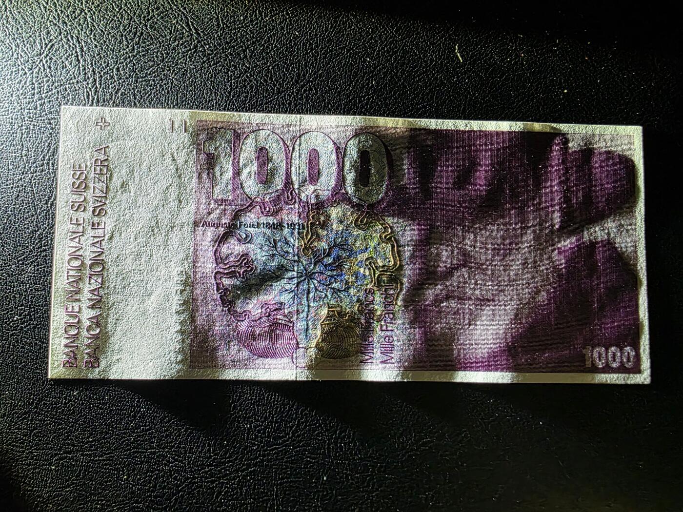 叁拾收藏第31期 瑞士1988年1000法郎  大蚂蚁  UNC