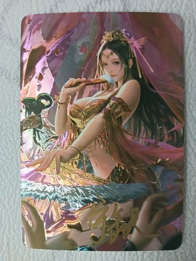 花开卡拍第37期（9月7号周日截拍，品控勿拍!!!拍品不寄存，运费5元，自制卡难免瑕疵，可能存在轻微撞角爆边等出厂瑕疵，品控介意勿拍！） - 亲签 宁缺卡牌 貂蝉光刻1张
