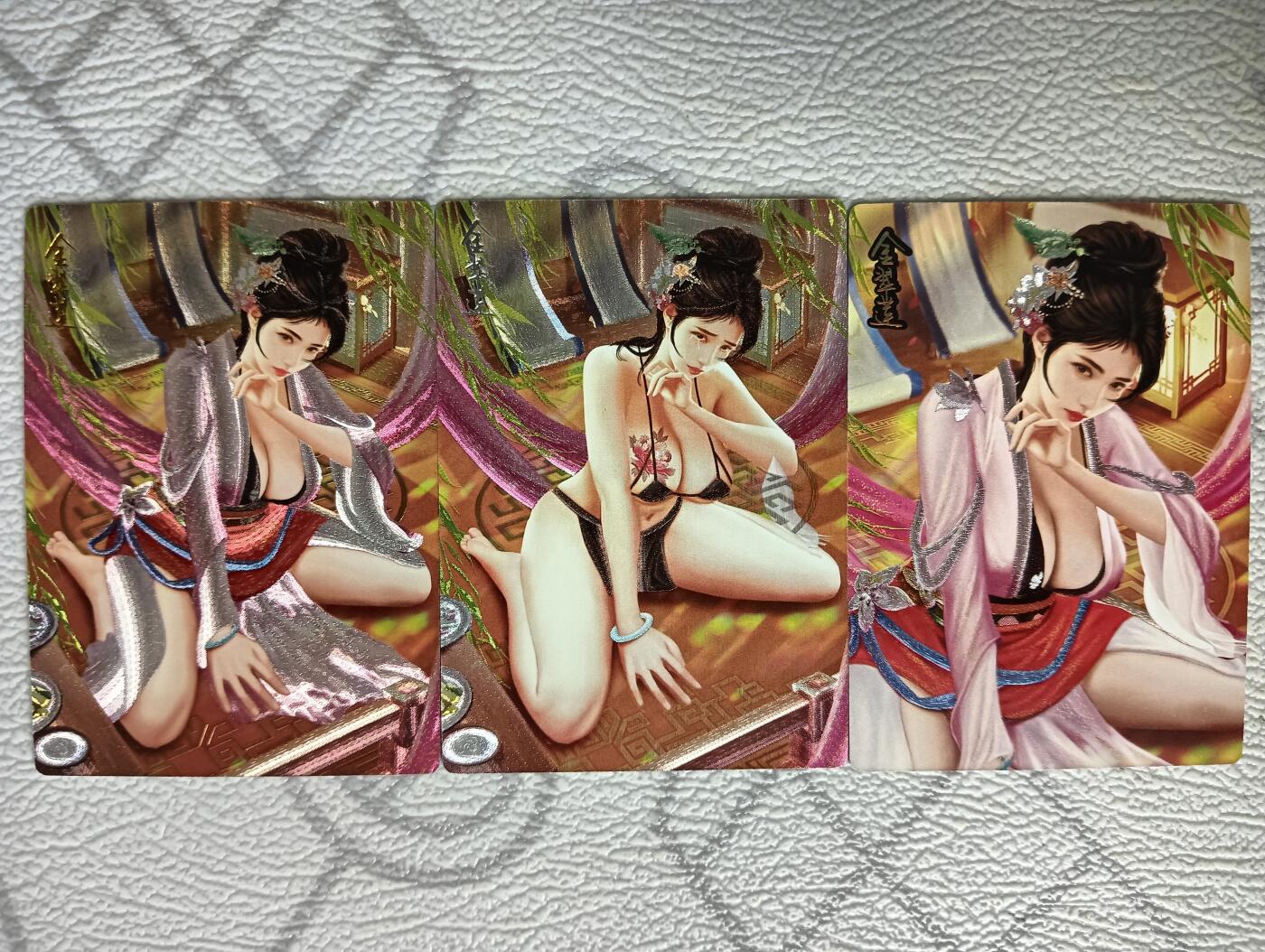花开卡拍第37期（9月7号周日截拍，品控勿拍!!!拍品不寄存，运费5元，自制卡难免瑕疵，可能存在轻微撞角爆边等出厂瑕疵，品控介意勿拍！） 奇点有女如云 金翠莲 粗闪三渐变