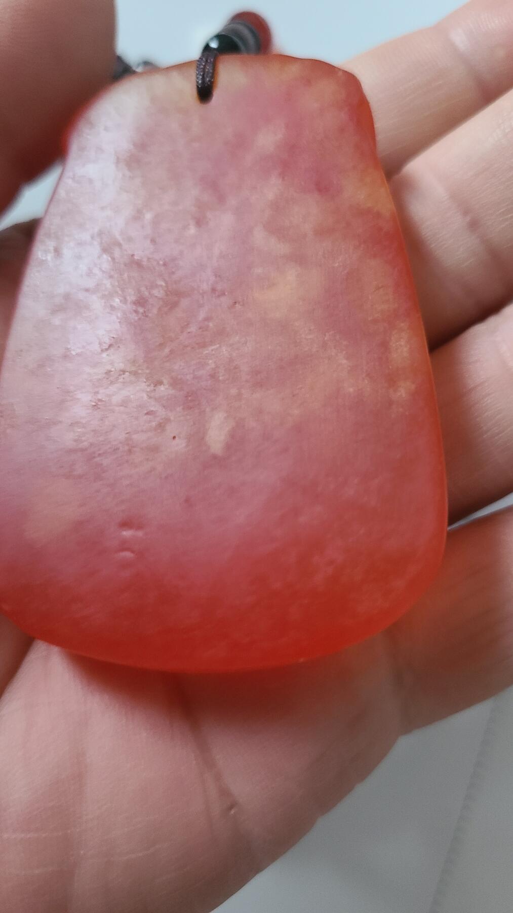 富森红土寄生虫观音吊坠，保真保天然