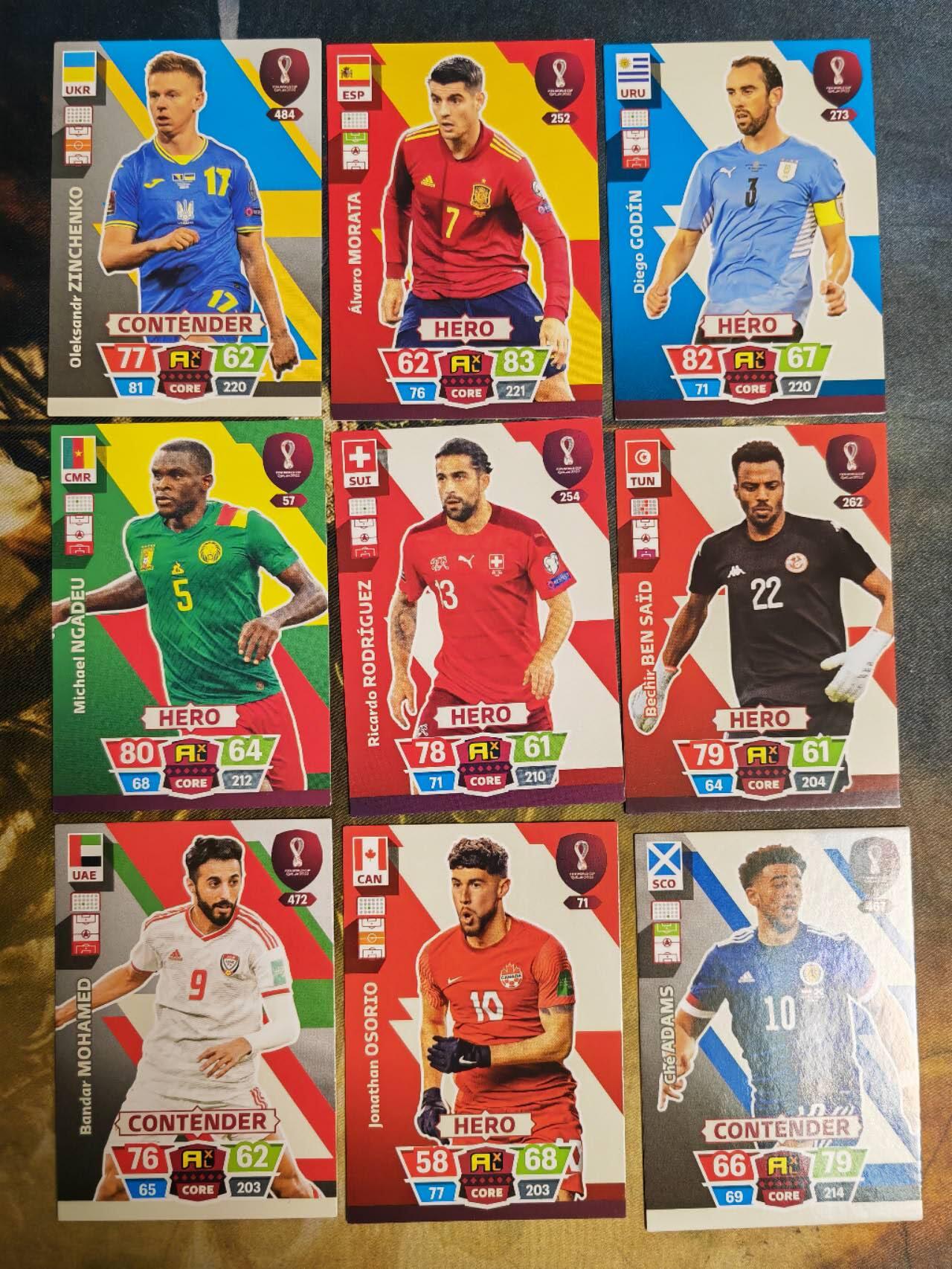 阳大大卡牌拍卖第70期（持续收拍品，周五晚上九点截拍，进群福利早知道） 帕尼尼，2022世界杯，一堆散卡36张