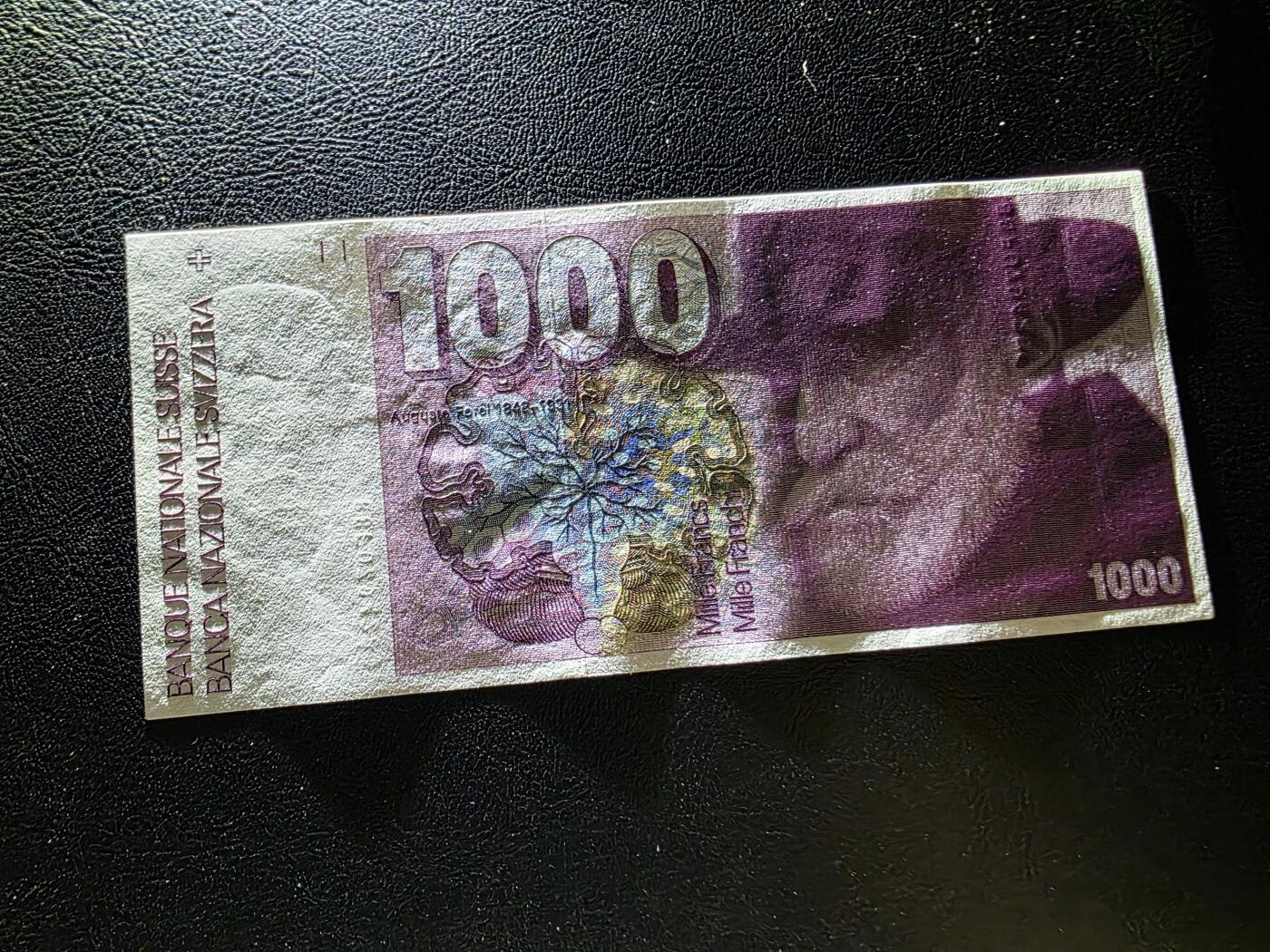 叁拾收藏第31期 瑞士1988年1000法郎  大蚂蚁  UNC