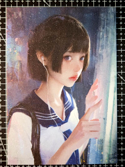 第14期★★0佣收拍★★~【琦卡当当铺】扫码加群抽[包邮券]~结束快~ (分享有奖) - 众里寻她-画师徐尤点-初恋同座-大卡磨砂-1张