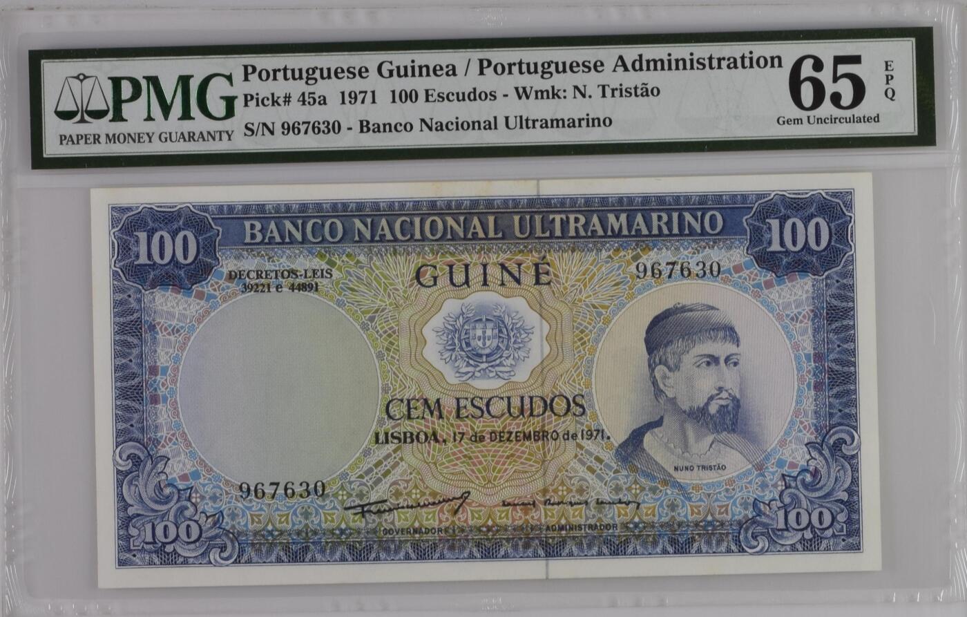 Portuguese Guinea / Portuguese Administration, 100 Escudos 1971