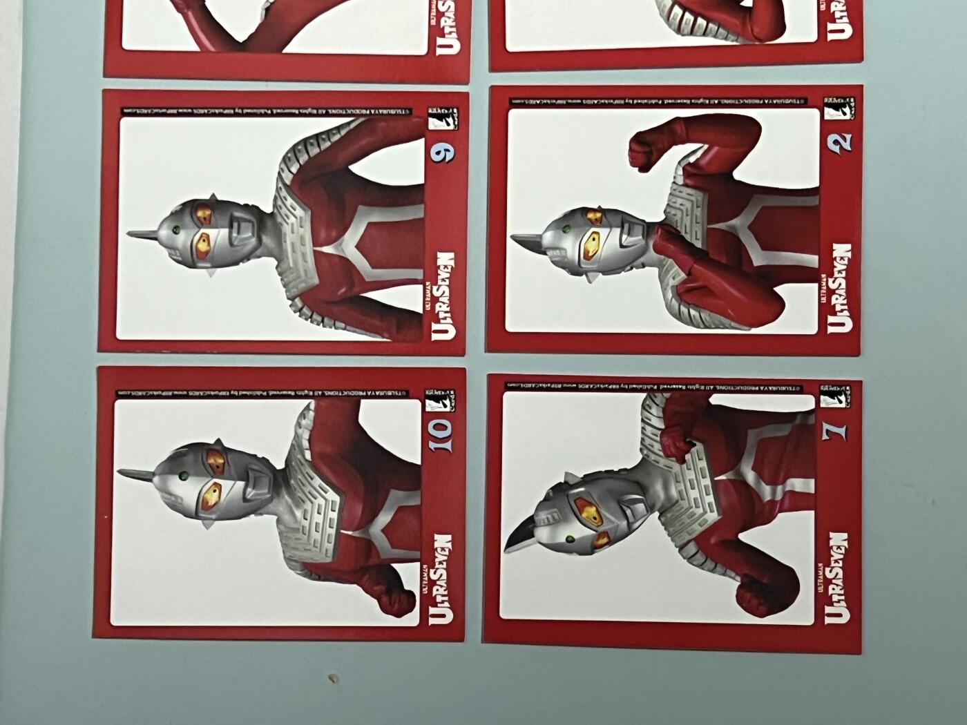 零元拍：RRParks Ultraman Seven  赛文奥特曼 圆谷公司 赛文定妆照 贴纸特卡1-10号 一套齐！非常稀有 大比例 一箱才可凑成一套！