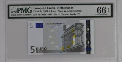 European Union / Netherlands, 5 Euro 2002 - Sign. W.F. Duisenberg - European Union / Netherlands, 5 Euro 2002 - Sign. W.F. Duisenberg