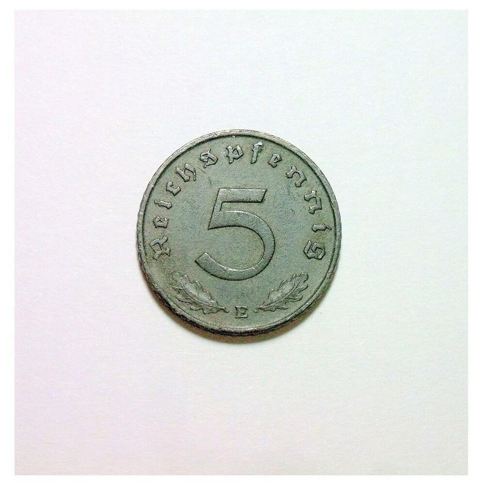 稀年 德国第三帝国1942年E版5芬尼 爽品