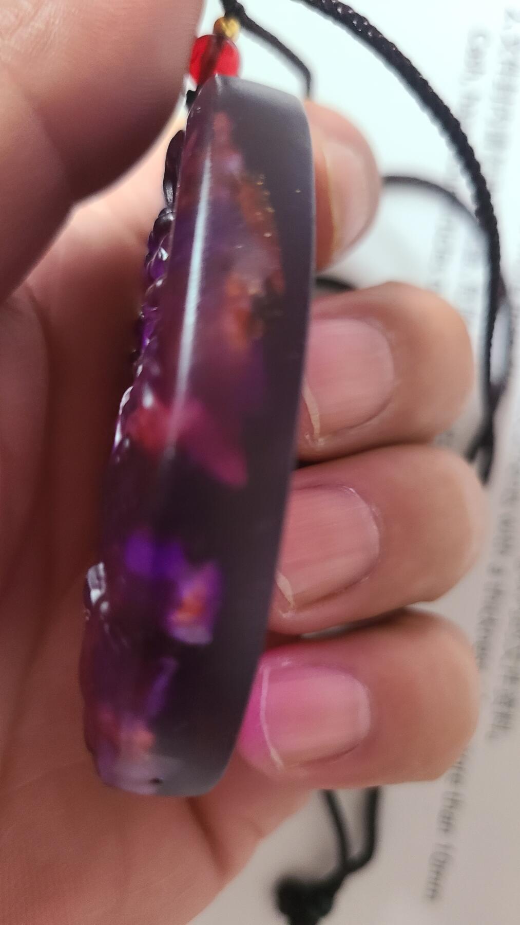 紫棋紫龙醇沉香吊坠，保真保天然