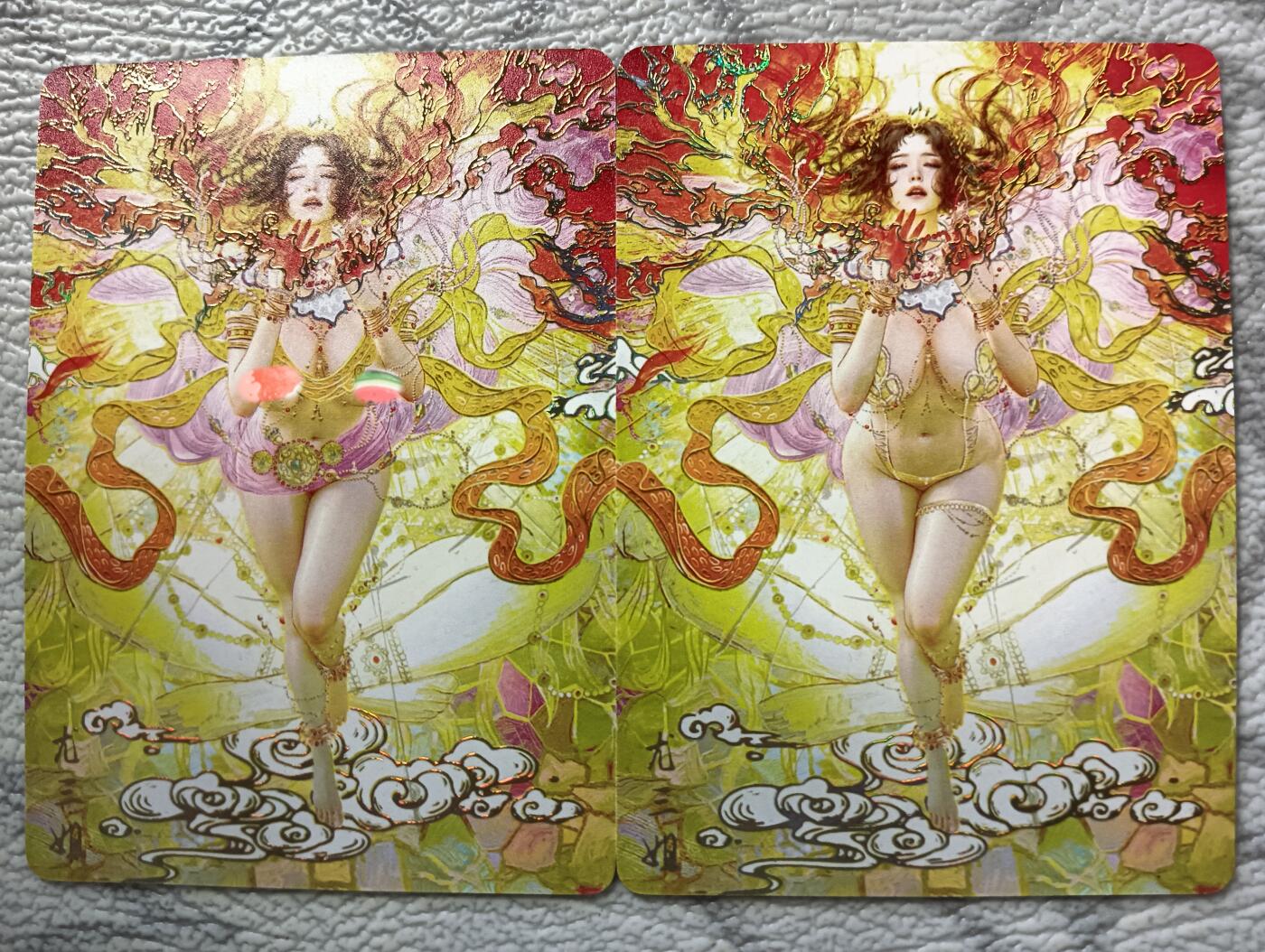 花开卡拍第37期（9月7号周日截拍，品控勿拍!!!拍品不寄存，运费5元，自制卡难免瑕疵，可能存在轻微撞角爆边等出厂瑕疵，品控介意勿拍！） 燎原刷子 尤三姐双服饰 幻彩普卡