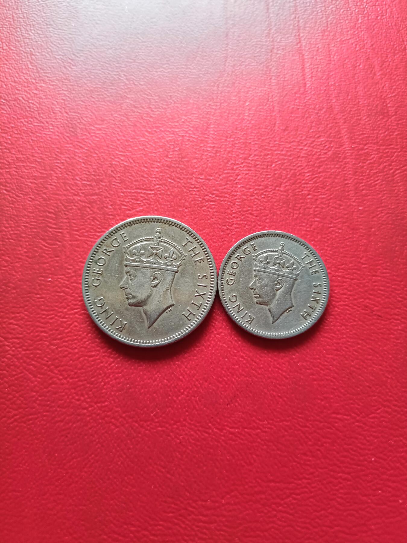 【云涧收藏】第六十场 英属海峡1950年乔六10分、20分2枚