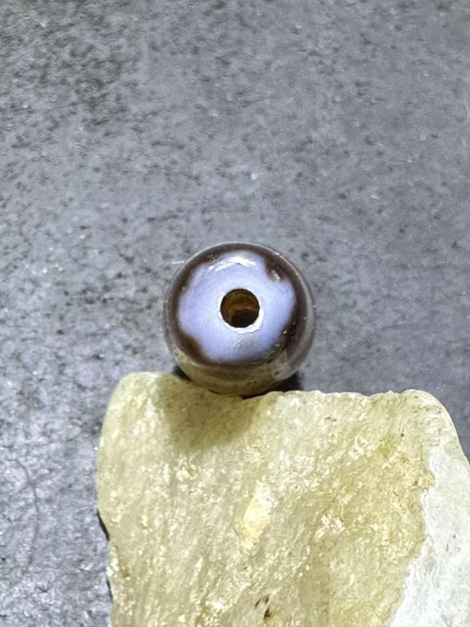 仅此一颗，藏传六瓣莲花虎牙随形天珠一颗。