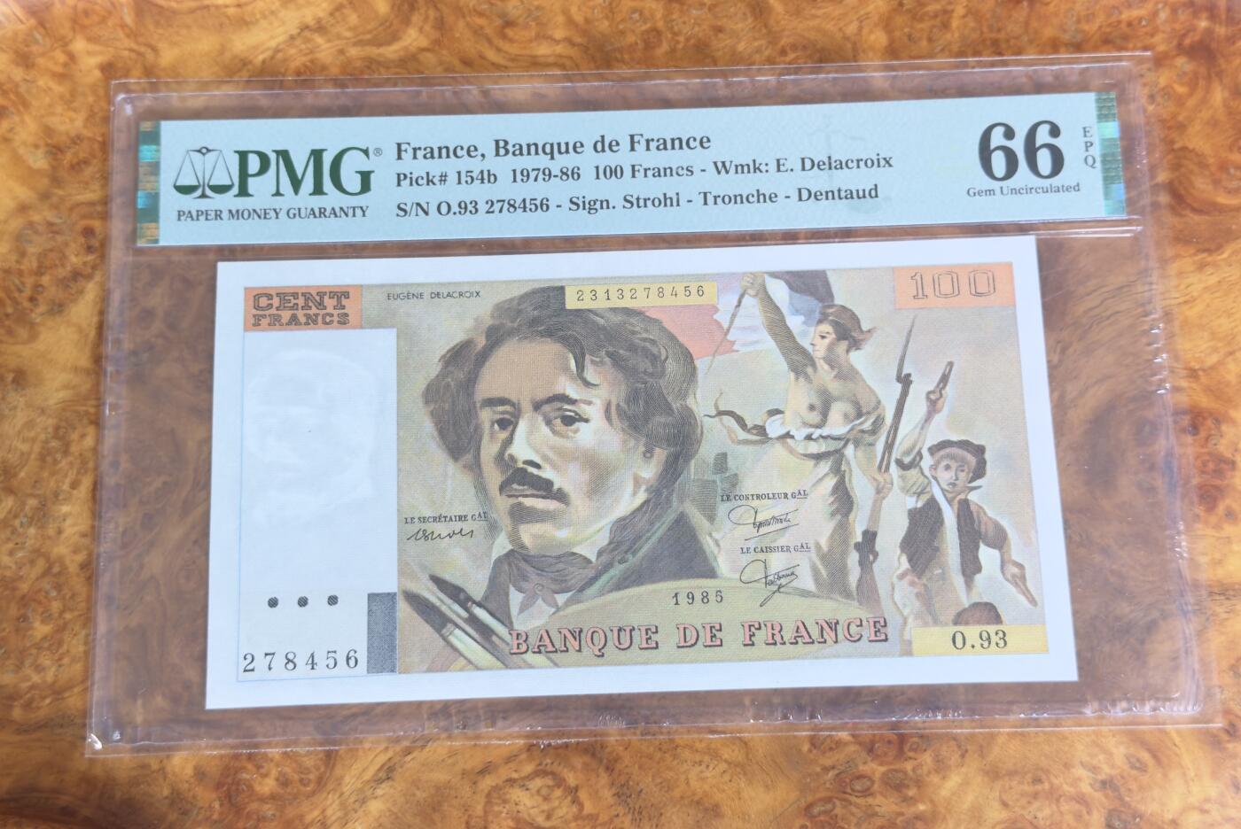 得物收藏 Chase Auction 第33期 - - 外钞、民国钞和人民币混合场！持续更新中！ 1979年法国100法郎，PMG66！