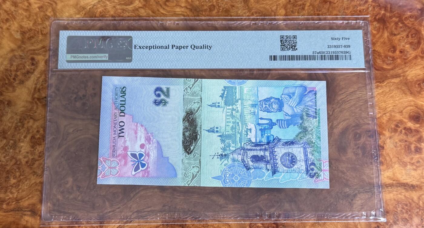 得物收藏 Chase Auction 第33期 - - 外钞、民国钞和人民币混合场！持续更新中！ 2009年百慕大2元，PMG65！