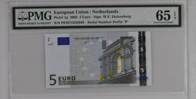European Union / Netherlands, 5 Euro 2002 - Sign. W.F. Duisenberg - European Union / Netherlands, 5 Euro 2002 - Sign. W.F. Duisenberg
