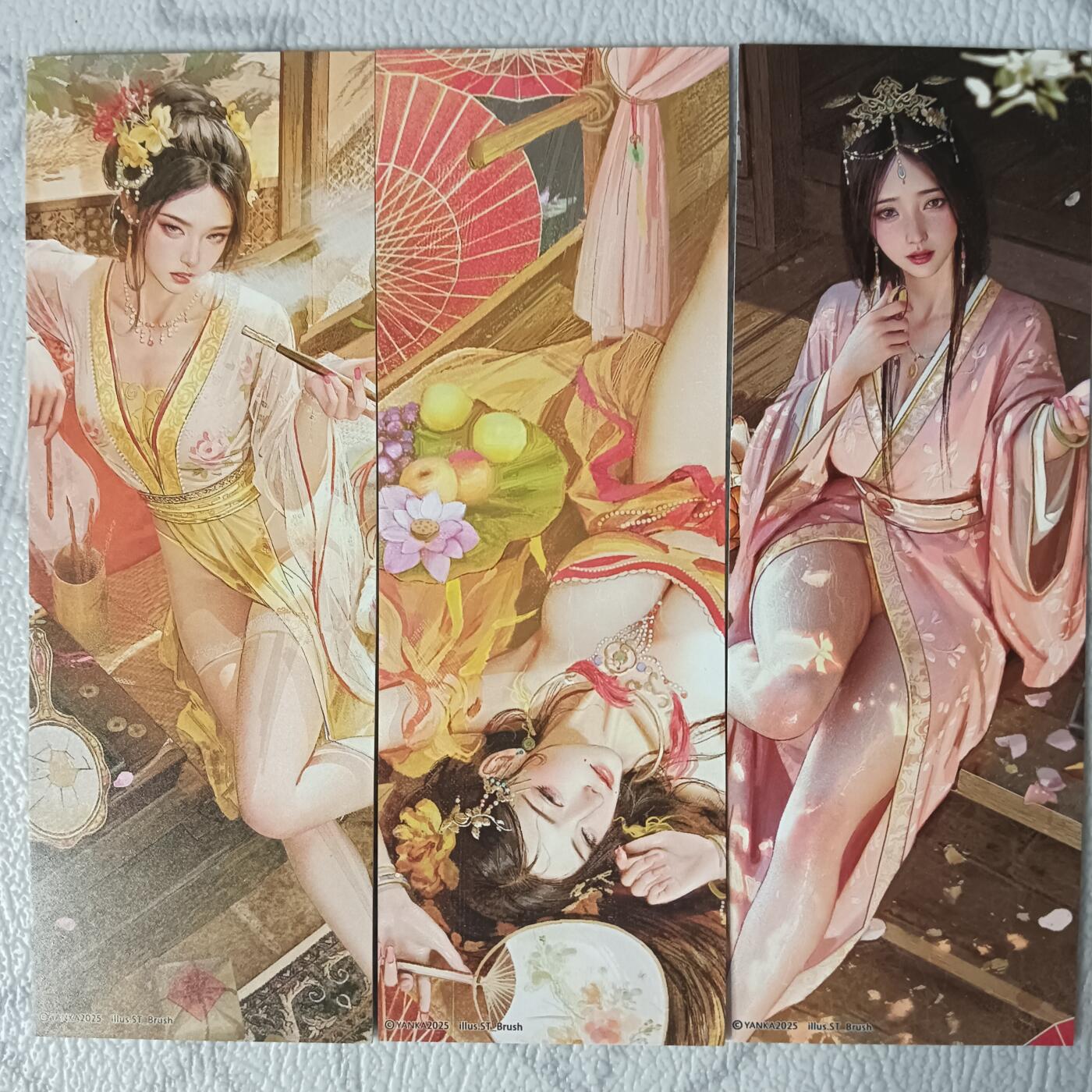 花开卡拍第37期（9月7号周日截拍，品控勿拍!!!拍品不寄存，运费5元，自制卡难免瑕疵，可能存在轻微撞角爆边等出厂瑕疵，品控介意勿拍！） 燎原刷子人间传最新人物书签三张