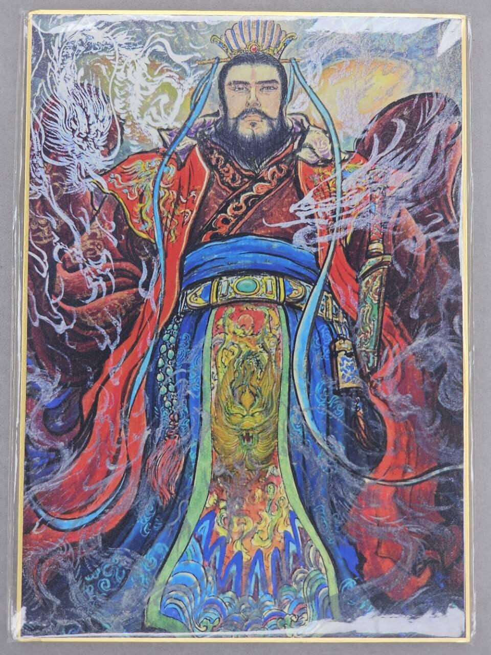 龙虎卡牌第五十三场 （无佣金，满120包邮，欢迎送拍） A4色纸3张 权迎东-三国三主公（曹操 孙权 两张左上角轻微撞角，介意勿拍）