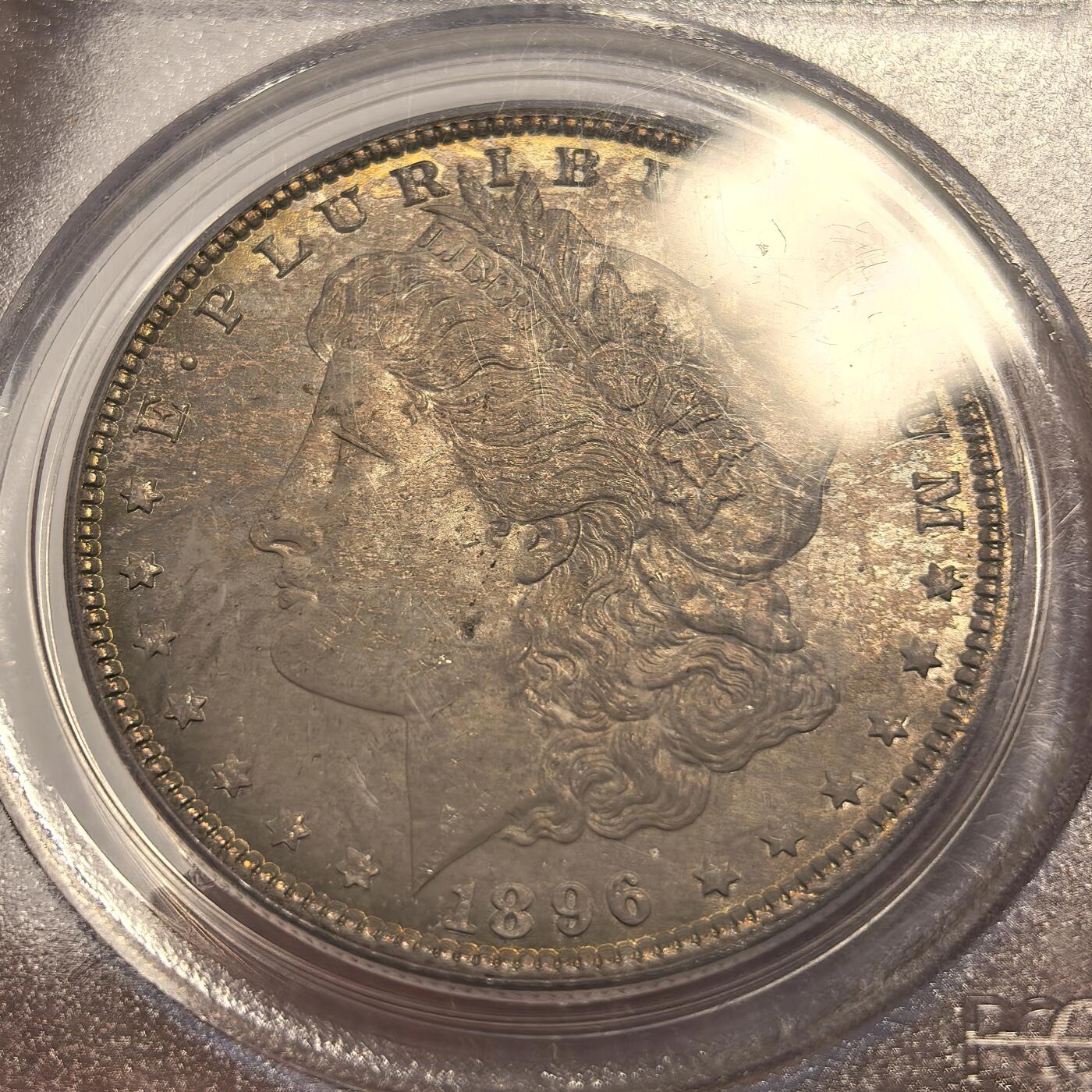 博洋堂世界钱币拍卖第137期（全场包邮） PCGS MS64 美国1896摩根，纸袋包浆状态一流。
