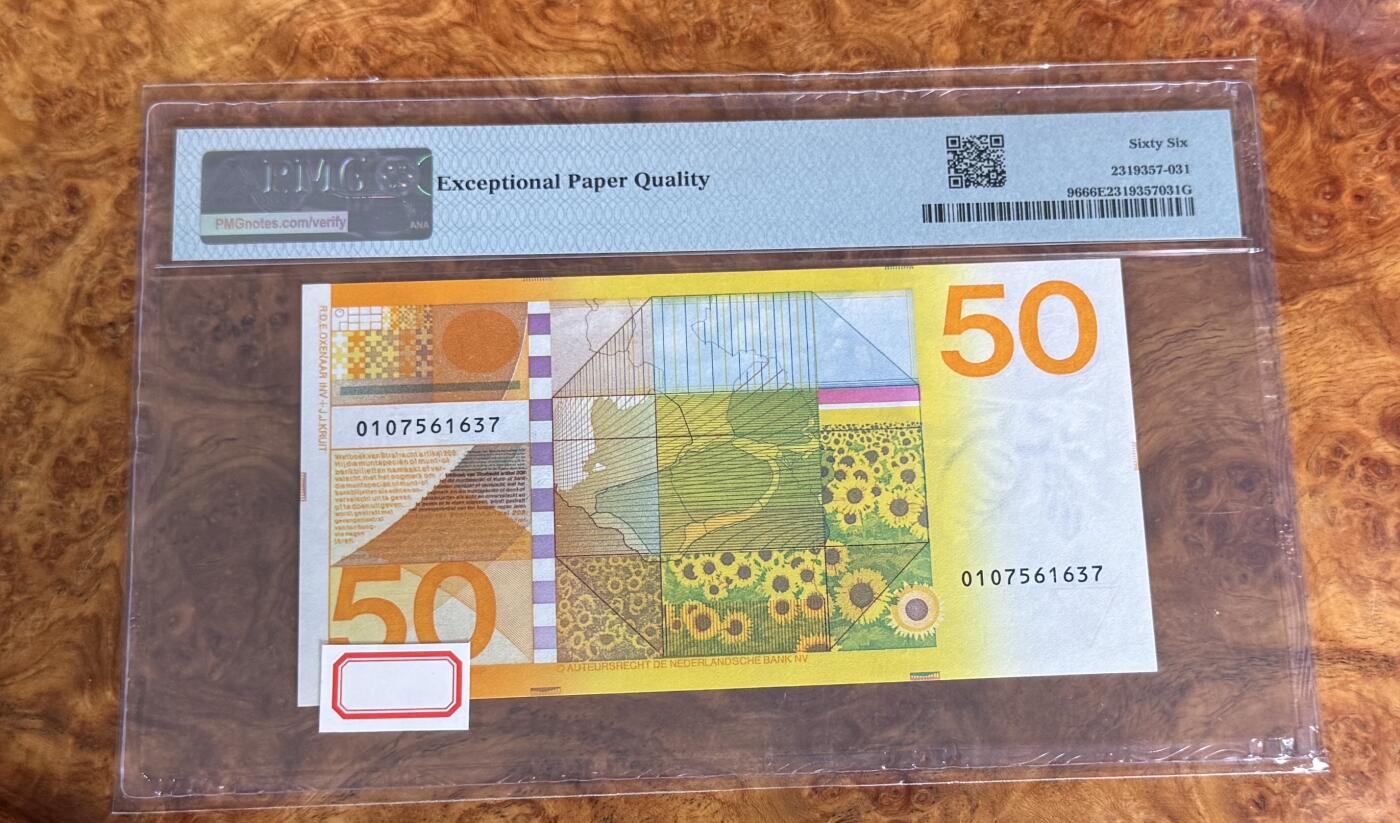 得物收藏 Chase Auction 第33期 - - 外钞、民国钞和人民币混合场！持续更新中！ 1982年荷兰50盾，无4号码，PMG66！