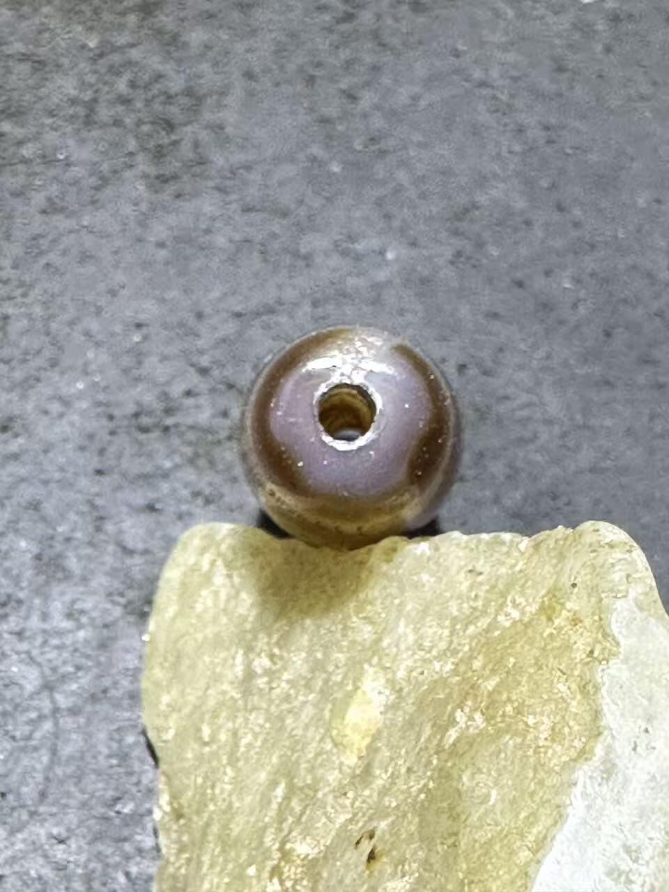 仅此一颗，藏传六瓣莲花虎牙随形天珠一颗。