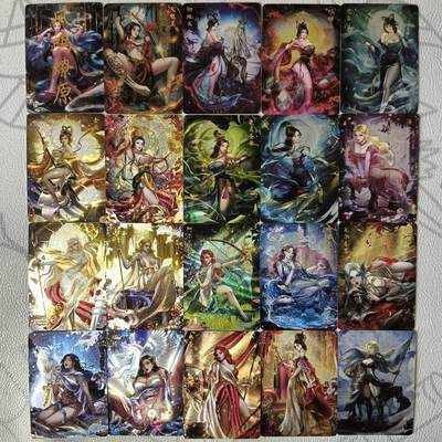 花开卡拍第37期（9月7号周日截拍，品控勿拍!!!拍品不寄存，运费5元，自制卡难免瑕疵，可能存在轻微撞角爆边等出厂瑕疵，品控介意勿拍！） - 1、燎原玲姐解语花粗闪带卡头40张