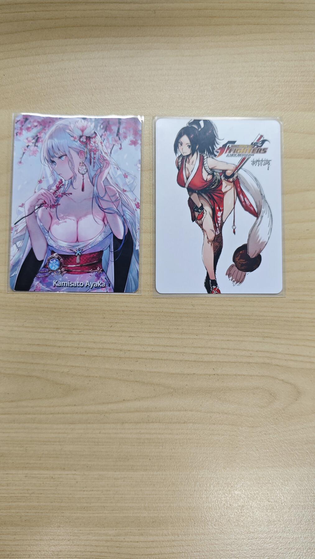 花开卡拍第37期（9月7号周日截拍，品控勿拍!!!拍品不寄存，运费5元，自制卡难免瑕疵，可能存在轻微撞角爆边等出厂瑕疵，品控介意勿拍！） 卡兔卡牌 神里绫华、不知火舞 砂闪 2张