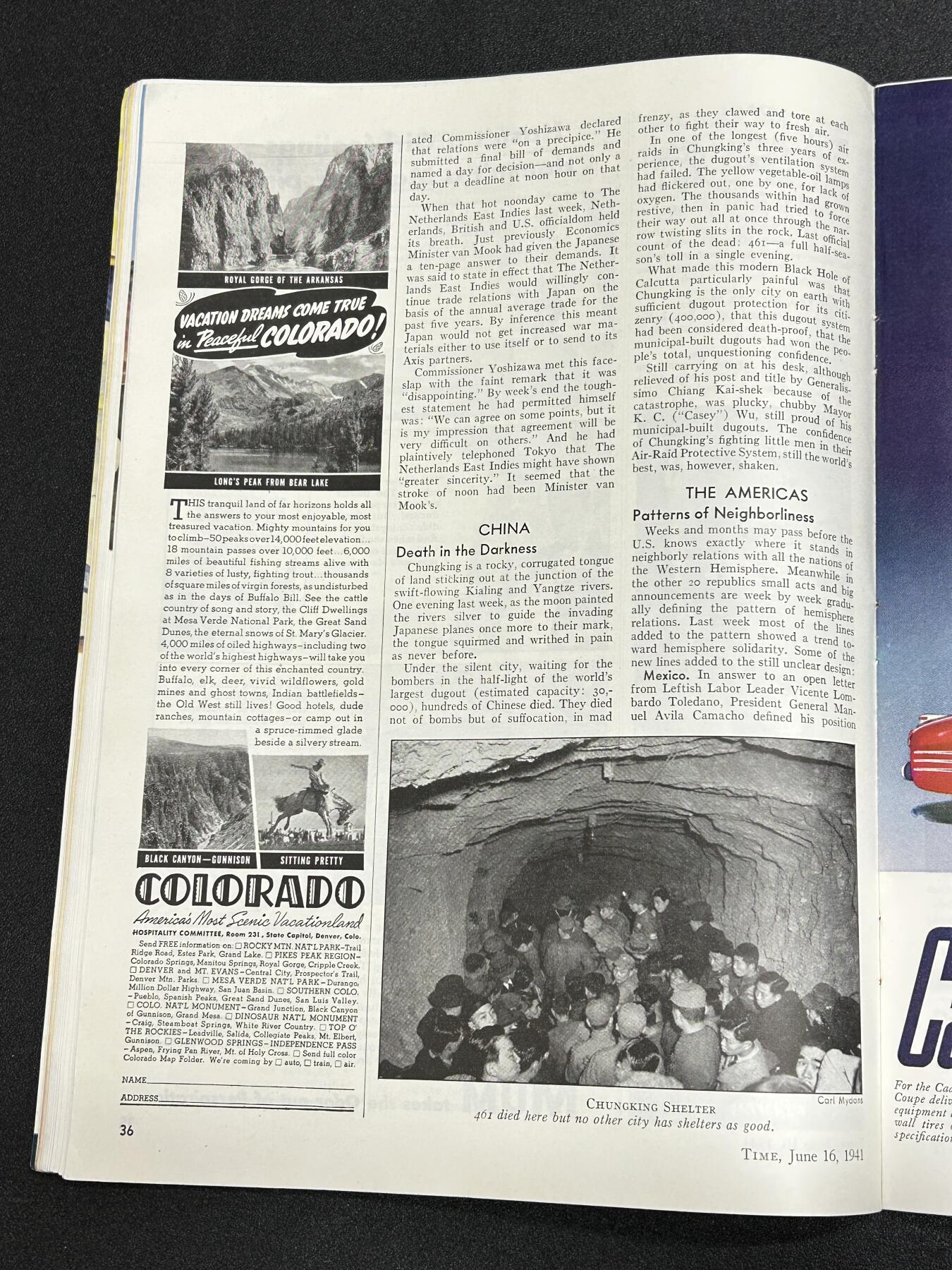 西秦中古拍卖第五十七期 《时代》周刊1941年6月16日 封面人物：陈诚 重庆的保卫者
